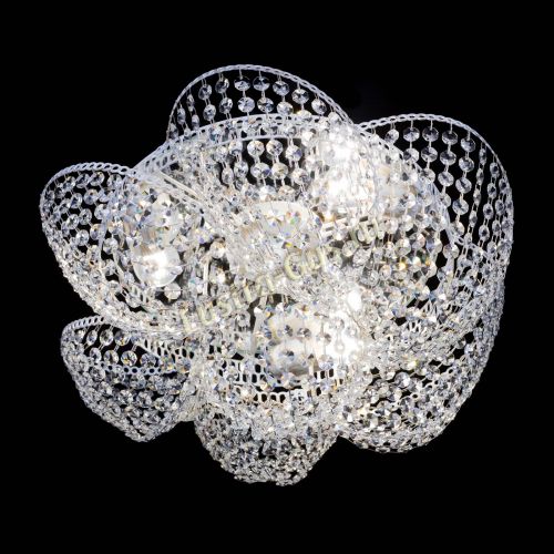 Люстра Космея №3 Белая в Кирове Гусь Хрустальный