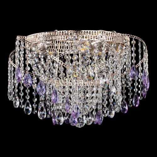 Люстра Космея №4 фиолетовая в Кирове Гусь Хрустальный