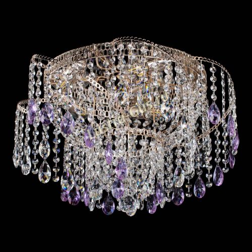 Люстра Космея №4 фиолетовая в Кирове Гусь Хрустальный