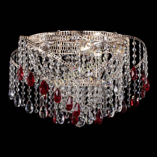 Люстра Космея №4 красная в Кирове Гусь Хрустальный
