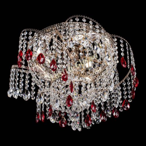 Люстра Космея №4 красная в Кирове Гусь Хрустальный