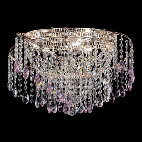 Люстра Космея №4 розовая в Кирове Гусь Хрустальный