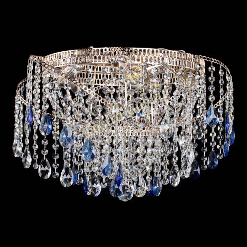 Люстра Космея №4 синяя в Кирове Гусь Хрустальный