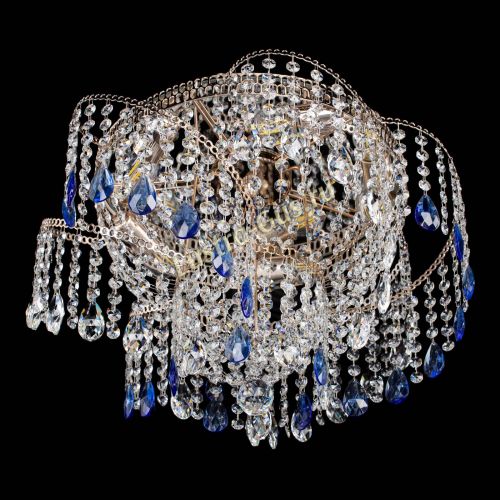 Люстра Космея №4 синяя в Кирове Гусь Хрустальный