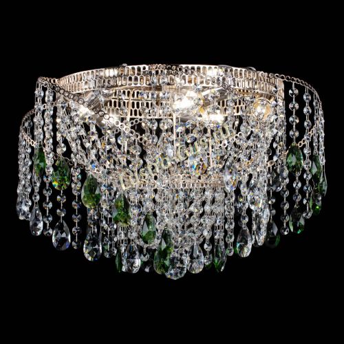 Люстра Космея №4 зеленая в Кирове Гусь Хрустальный