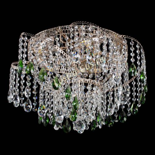 Люстра Космея №4 зеленая в Кирове Гусь Хрустальный