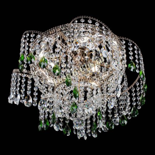 Люстра Космея №4 зеленая в Кирове Гусь Хрустальный