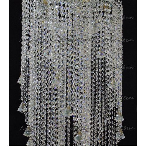 Люстра Космос 5 ламп конус 40 мм длинная  в Кирове Гусь Хрустальный