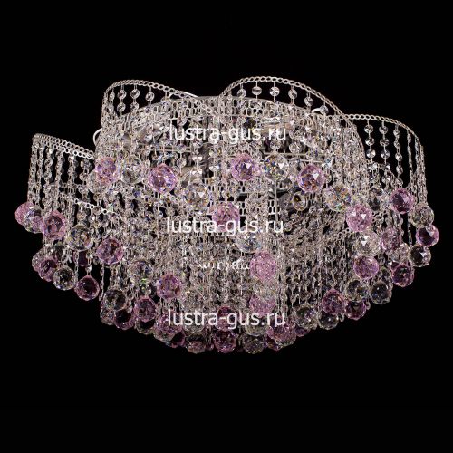 Люстра Космос шар 40 мм розовая в Кирове Гусь Хрустальный