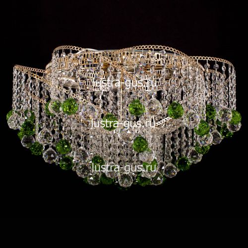 Люстра Космос шар 40 мм зеленая в Кирове Гусь Хрустальный
