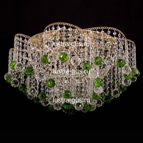 Люстра Космос шар 40 мм зеленая в Кирове Гусь Хрустальный