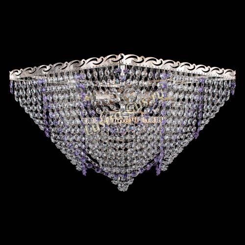Люстра Квадрат Бриз фиолетовая в Кирове Гусь Хрустальный