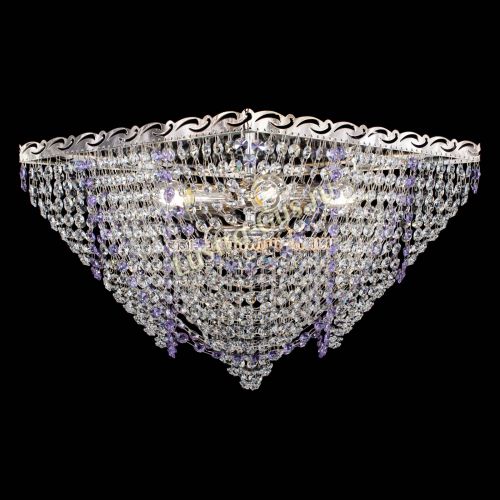 Люстра Квадрат Бриз фиолетовая в Кирове Гусь Хрустальный
