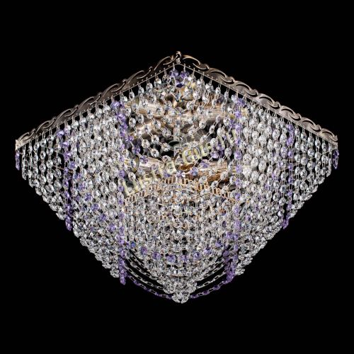 Люстра Квадрат Бриз фиолетовая в Кирове Гусь Хрустальный