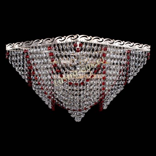 Люстра Квадрат Бриз красная в Кирове Гусь Хрустальный