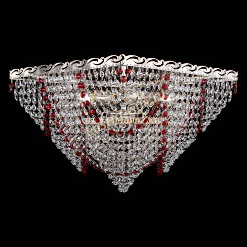 Люстра Квадрат Бриз красная в Кирове Гусь Хрустальный