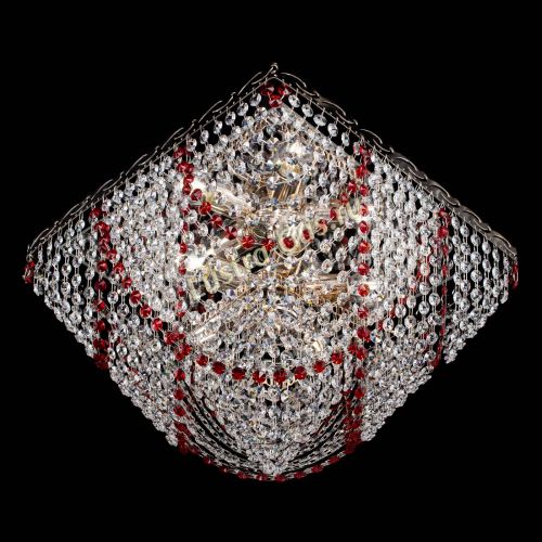 Люстра Квадрат Бриз красная в Кирове Гусь Хрустальный