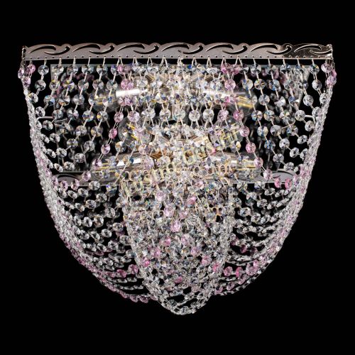 Люстра Квадрат Бриз розовая в Кирове Гусь Хрустальный