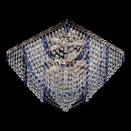 Люстра Квадрат Бриз синяя в Кирове Гусь Хрустальный