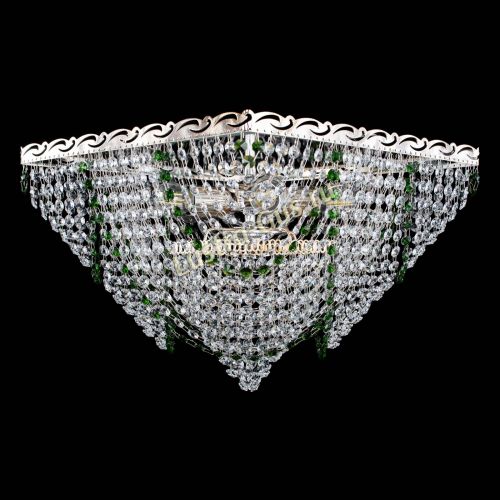 Люстра Квадрат Бриз зеленая в Кирове Гусь Хрустальный