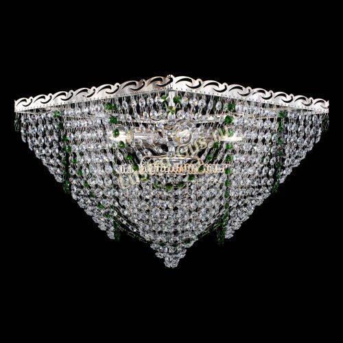 Люстра Квадрат Бриз зеленая в Кирове Гусь Хрустальный