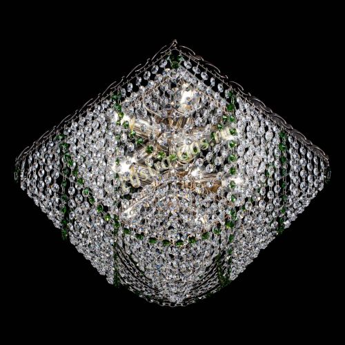 Люстра Квадрат Бриз зеленая в Кирове Гусь Хрустальный