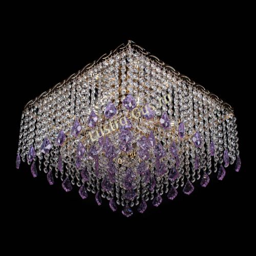 Люстра Квадрат Гамма Дубик цветная в Кирове Гусь Хрустальный