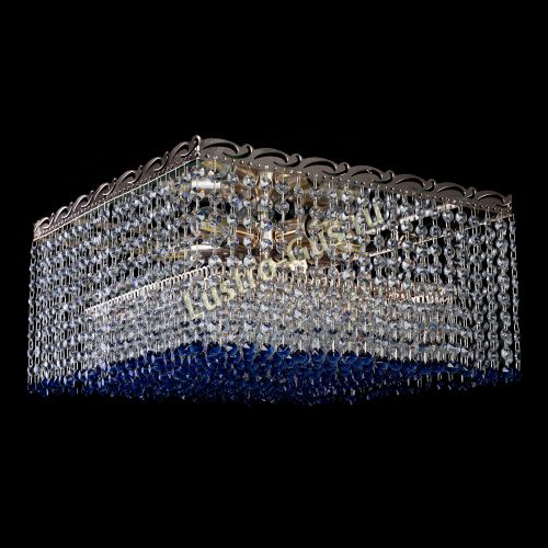 Люстра Квадрат Оптикон синяя в Кирове Гусь Хрустальный