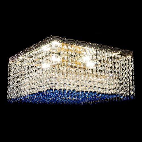 Люстра Квадрат Оптикон синяя в Кирове Гусь Хрустальный