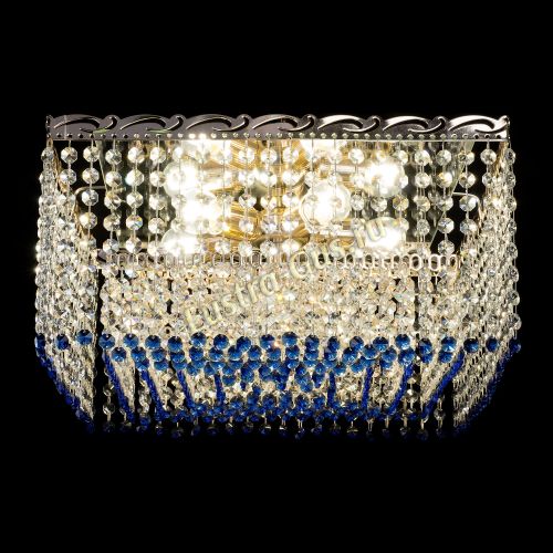 Люстра Квадрат Оптикон синяя в Кирове Гусь Хрустальный