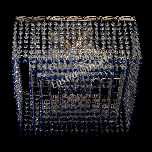 Люстра Квадрат Оптикон синяя в Кирове Гусь Хрустальный