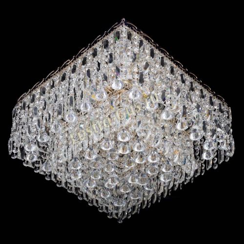 Люстра Квадрат Каскад с пластинками в Кирове Гусь Хрустальный