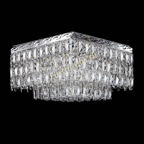 Люстра Квадрат Каскад с пластинками в Кирове Гусь Хрустальный