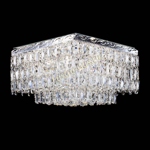 Люстра Квадрат Каскад с пластинками в Кирове Гусь Хрустальный