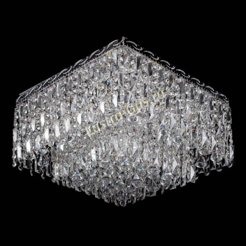 Люстра Квадрат Каскад с пластинками в Кирове Гусь Хрустальный