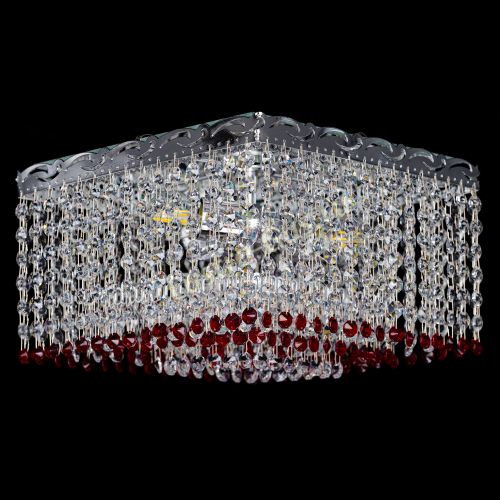 Люстра Квадрат Оптикон красная в Кирове Гусь Хрустальный