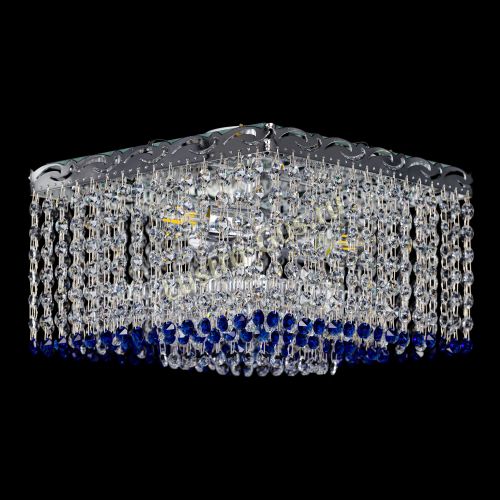 Люстра Квадрат Оптикон синяя в Кирове Гусь Хрустальный