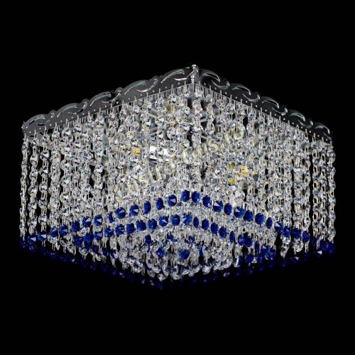 Люстра Квадрат Оптикон синяя в Кирове Гусь Хрустальный