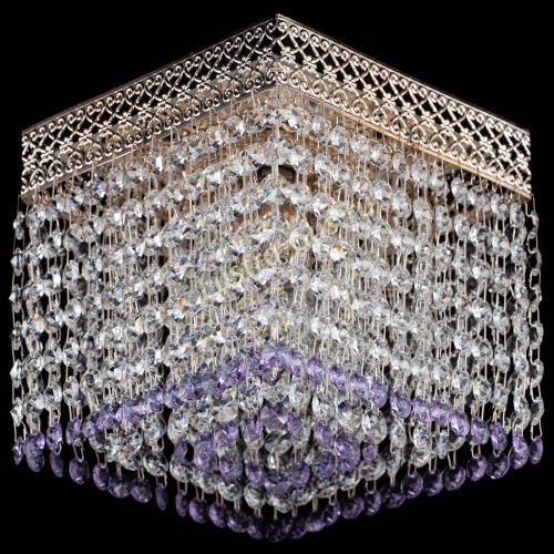 Люстра Квадрат Венеция №1 фиолетовая в Кирове Гусь Хрустальный