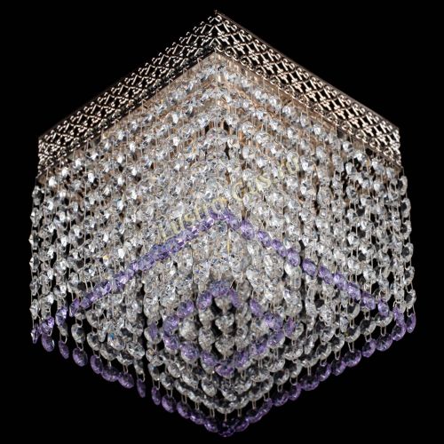 Люстра Квадрат Венеция №1 фиолетовая в Кирове Гусь Хрустальный