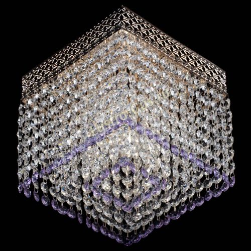 Люстра Квадрат Венеция №1 фиолетовая в Кирове Гусь Хрустальный