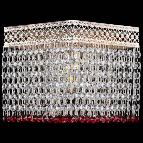 Люстра Квадрат Венеция №1 красная в Кирове Гусь Хрустальный