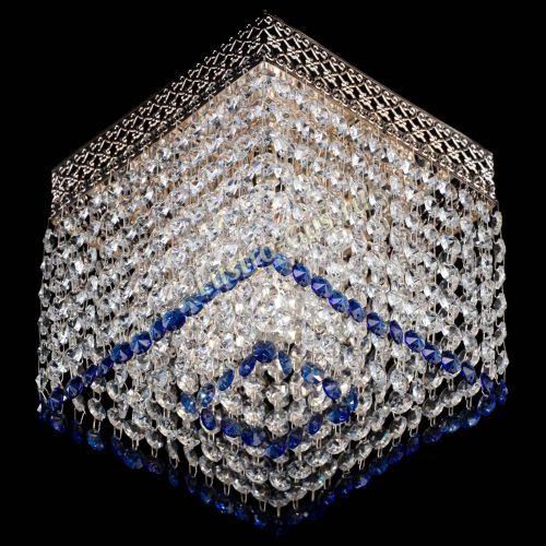 Люстра Квадрат Венеция №1 синяя в Кирове Гусь Хрустальный