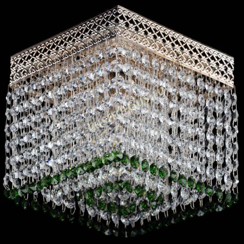 Люстра Квадрат Венеция №1 зеленая в Кирове Гусь Хрустальный