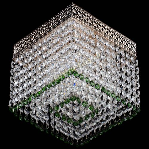 Люстра Квадрат Венеция №1 зеленая в Кирове Гусь Хрустальный