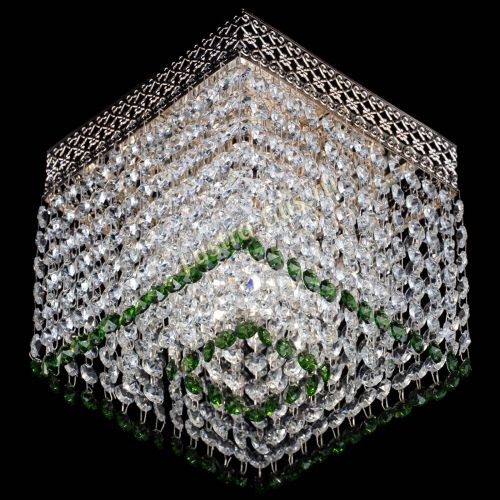 Люстра Квадрат Венеция №1 зеленая в Кирове Гусь Хрустальный