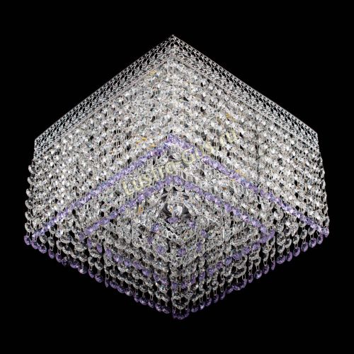 Люстра Квадрат Венеция №3 фиолетовая в Кирове Гусь Хрустальный