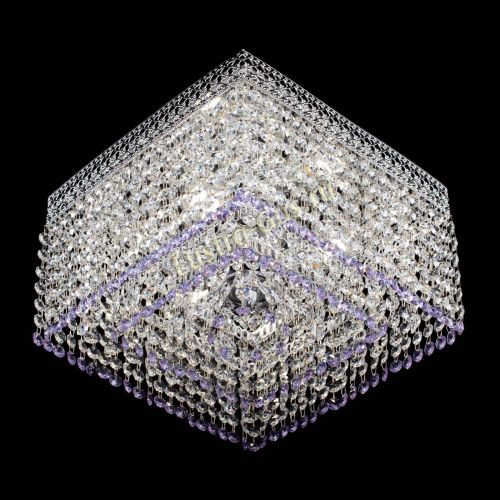 Люстра Квадрат Венеция №3 фиолетовая в Кирове Гусь Хрустальный