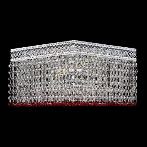 Люстра Квадрат Венеция №3 красная в Кирове Гусь Хрустальный