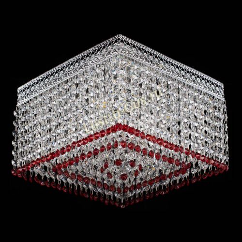 Люстра Квадрат Венеция №3 красная в Кирове Гусь Хрустальный
